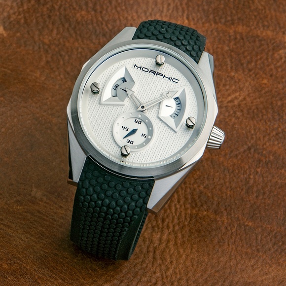 くうるう　1216 NWT Men's Multi-Function Silicon Strap Watch